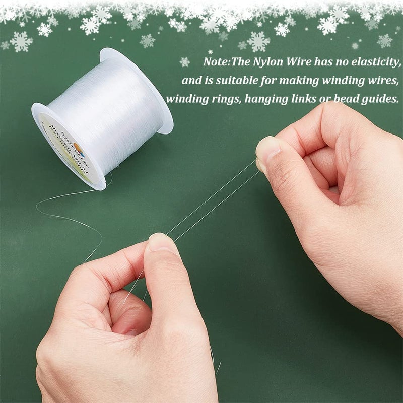 PH PandaHall 142 Yards 0.2mm Clear String Fishing Line Invisible Beading Cords Nylon Thread String Inelastic Jewelry Wire for Valentine Bracelet Jewelry Making Ornaments Hanging Party Decor Seed Beads - Image 5